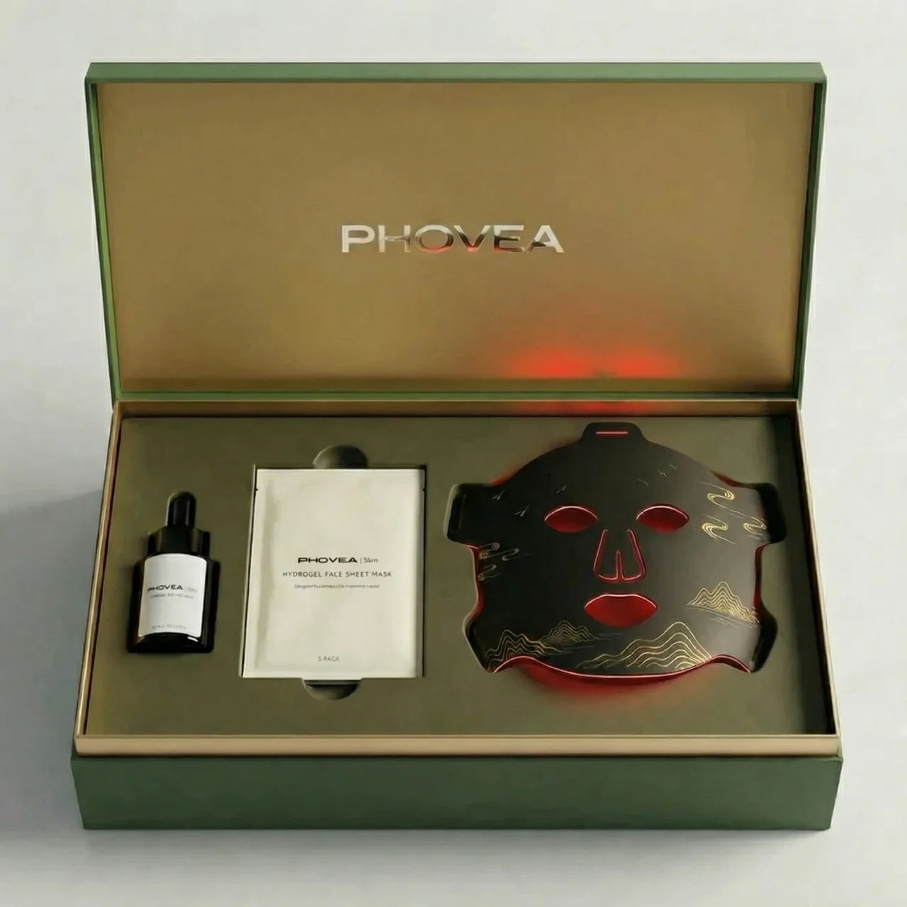 Phovea Starter Kit - LED Face Mask + Serum + Goggles + Hydrogels